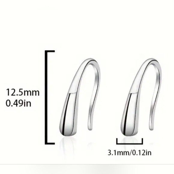 COPY - .925 stamped plated teardrop necklace bracelet earrings adjustable ring … - Picture 9 of 9